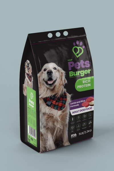 Premium Pet Food Itlar uchun Oziq-ovqat 2.2 KG - PETS BURGER