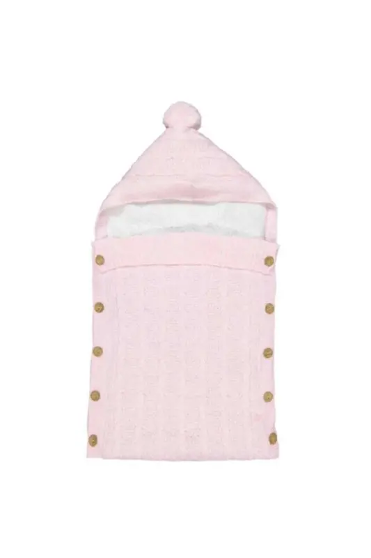 Premium Quality Hair Braid Knitted Baby Swaddle Blanket-PINK - CNGZSHOP