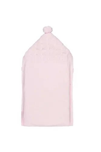 Premium Quality Hair Braid Knitted Baby Swaddle Blanket-PINK - 4