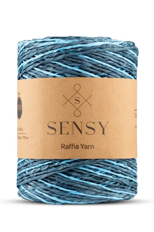 Premium Rangli Abruli 170M Tabiiy Qog'oz Ip, Somon Qog'oz Ip, Rafiya, Sumka, Supla, Shlyapa Ipi,-410 - 1