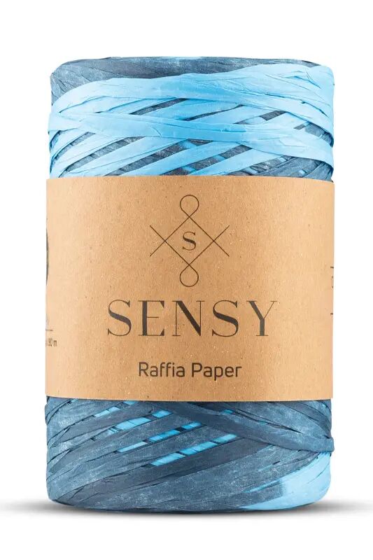 Premium Renkli Ebruli 290 Metre Rafya İp Çanta İpi Raffia İp Kağıt İp Supla İpi - 410 - SENSY