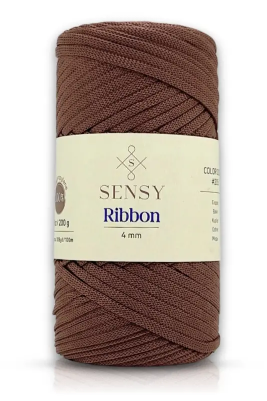 Premium Ribbon Polyester ip 200 gr Polyester Ribbon Makrome İpi Bakır - Bakır - SENSY