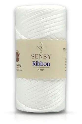 Premium Ribbon Polyester Ribbon Ip 200 gr Polyester Ribbon Makrome Ipi Beyaz-Beyaz - 1