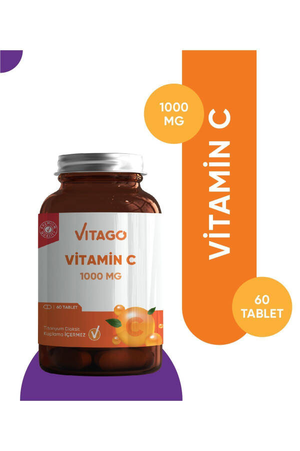 Premium S vitamini 1000 MG li Tablet Qo'shimcha Oziq-ovqat Mahsuloti 60 dona - 1