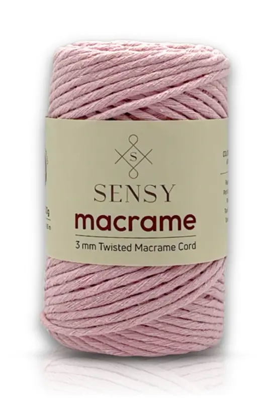 Premium Scanned Macrame Macrame Hobby Rope Baby Pink-Baby Pink - SENSY