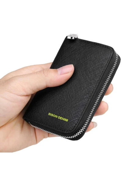 Premium Seri Gerçek Deri-kısa Erkek Cüzdan Kartlık - Modazone