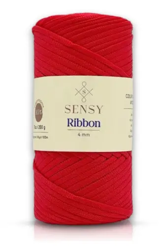 Premium Ribbon Polyester Makrome Ip 200 gr Ribon Ip Polyester Ribbon Ipi Kırmızı-Kırmızı 
