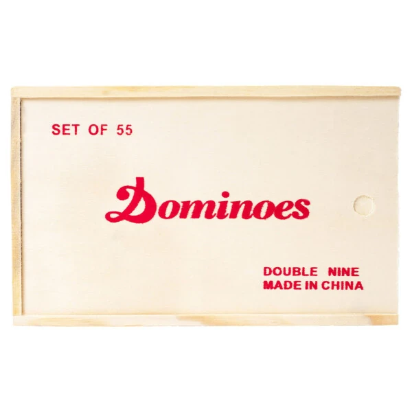 Premium Set of 55 Double Nine Dominoes with Wood Case by Hey! Play! - HEY! PLAY! (1)