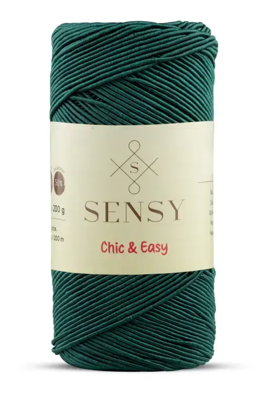 Premium Chic&Easy 200 gr Slim Supra İpi Mumlu İp Makrome İp Runner İpi Pase İpYeşil-Yeşil - SENSY