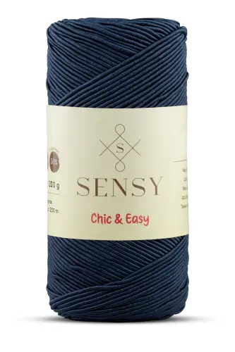 Premium Chic&Easy 200 gr Mumlu İp Supra İpi Runner İpi Supla İpi Çanta İpi Pase İp Lacivert-Lacivert 