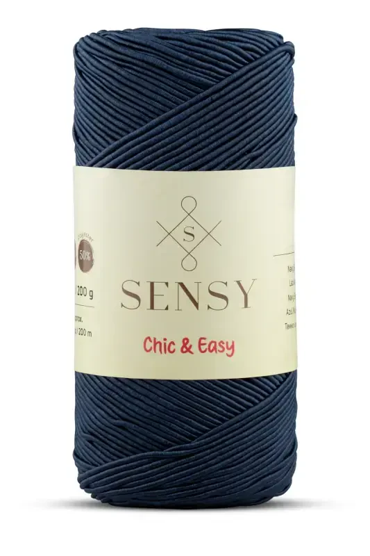 Premium Chic&Easy 200 gr Mumlu İp Supra İpi Runner İpi Supla İpi Çanta İpi Pase İpLacivert-Lacivert - SENSY