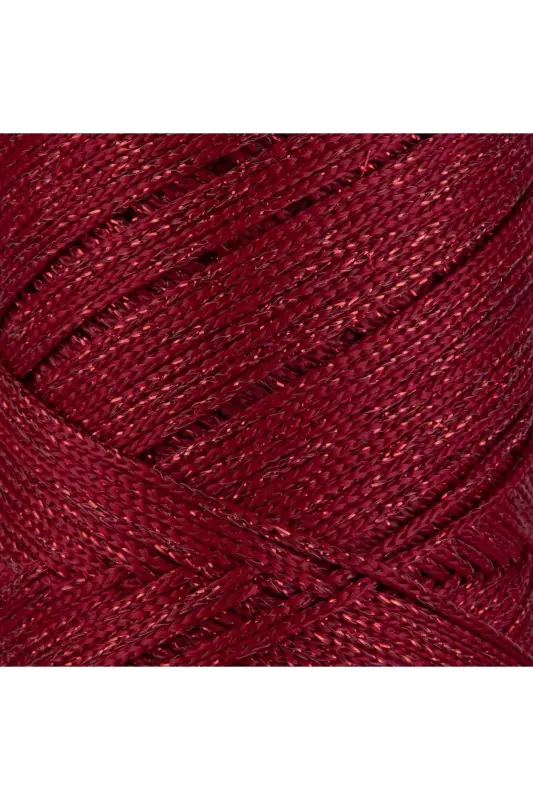 Premium Simli 200 Gr Polyester Makrome Ipi Kırmızı 2 Mm - 230 M Supla Ip ve çanta ipliği-Kırmızı - 2