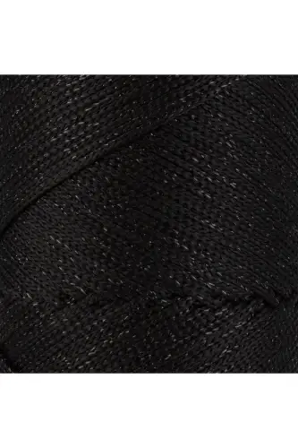 Premium Simli 200 Gr Polyester Makrome Ipi Siyah 2 Mm - 230 M Supla Ipveçantaipliği-Siyah - 2