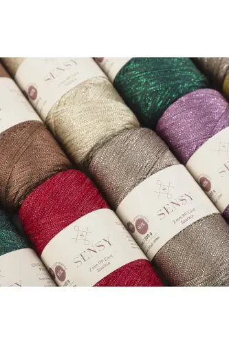 Premium Simli 200 Gr Polyester Makrome Ipi Vizon 2 Mm - 230 M Supla Ipveçantaipliği-Vizon - 7