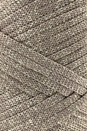Premium Simli Ribbon Polyester Ip 200 gr Makrome Ipi Supla Ipligi Ve Çanta Ipi Simli Vizon-Simli Vizon - SENSY (1)