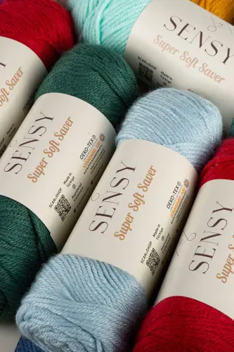 Премиум Супер Мягкая Нить для Ручного Вязания Пряжа для Кардиганов Свитеров Шапок Одеяло Домашний Декор Синий - Синий - 9