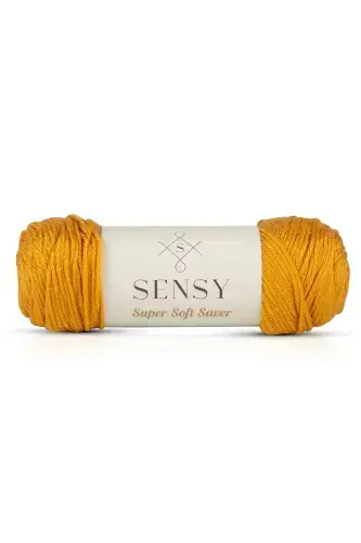 Premium Super Soft Saver El Örgü Ipi Hırka Ip Bere Ipliği Battaniye Ev Dekorasyon Ipi Hardal-Hardal - 1