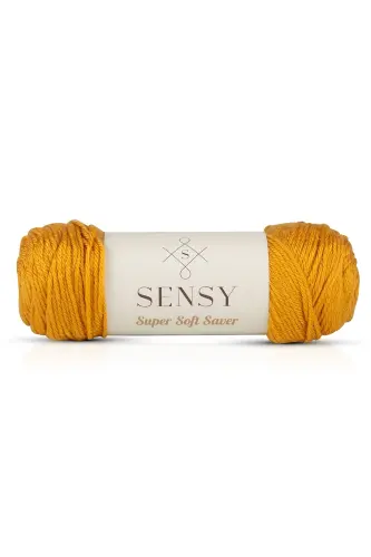 Premium Super Soft Saver El Örgü Ipi Hırka Ip Bere Ipliği Battaniye Ev Dekorasyon Ipi Hardal - Hardal - 1