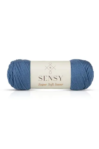 Premium Super Soft Saver El Örgü Ipi Hırka Kazak Bere Ipliği Battaniye Ev Dekorasyon Ip Mavi - Mavi 