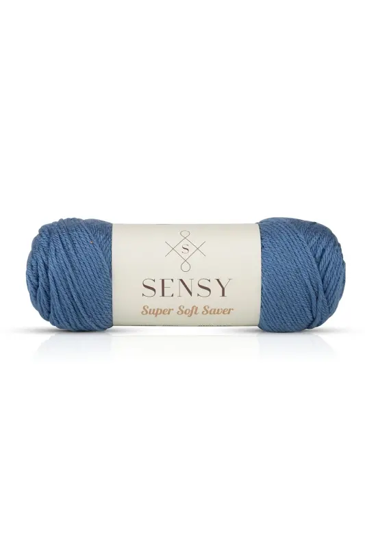 Premium Super Soft Saver El Örgü Ipi Hırka Kazak Bere Ipliği Battaniye Ev Dekorasyon Ip Mavi - Mavi - 1