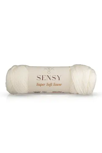 Premium Super Soft Saver El Örgü Ipi Hırka Kazak Ip Şal Bere Ipliği Battaniye Ipi Ekru - Ekru - 4