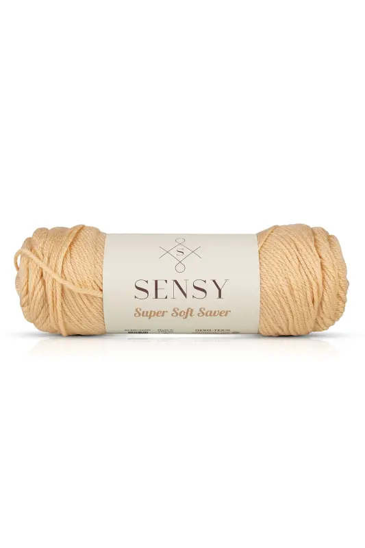 Premium Super Soft Saver El Örgü Ipi Hırka Kazak Ip Şal Bere Ipliği Battaniye Ipi Koyu Krem - Koyu Krem - 1