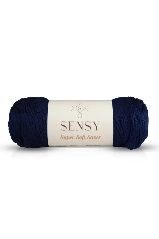 Premium Super Soft Saver El Örgü Ipi Kazak Ip Şa Ipliği Battaniye Ev Dekorasyon Ipi Lacivert - Lacivert - 1