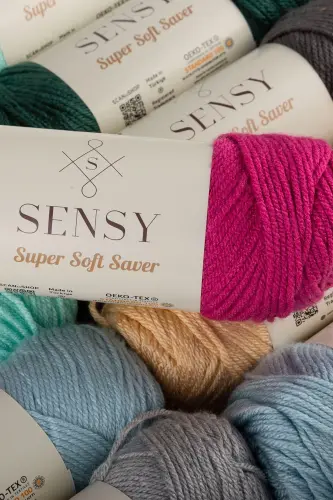 Premium Super Soft Saver El Örgü Ipi Kazak Ip Şal Ipliği Battaniye Ev Dekorasyon Ipi Tarçın - Tarçın - 4