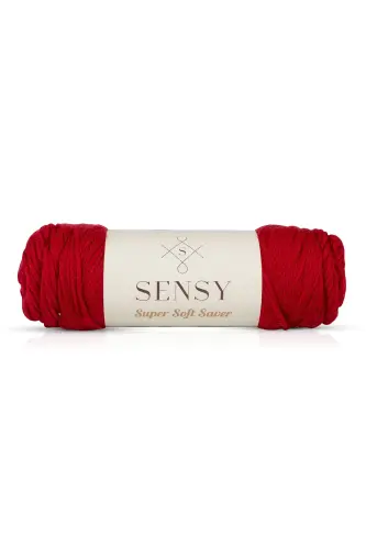 Premium Super Soft Saver El Örgü Ipi Şal Bere Ipliği Battaniye Ev Dekorasyon Ipi Koyu Kırmızı-Koyu Kırmızı - 1