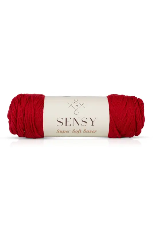 Premium Super Soft Saver El Örgü Ipi Şal Bere Ipliği Battaniye Ev Dekorasyon Ipi Koyu Kırmızı-Koyu Kırmızı - 1
