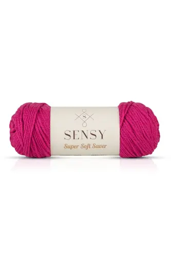 Premium Super Soft Saver Qo'lda To'qilgan Ip Kardigan Jumper Ip Ro'mol Ip Adyol Uy Dekor Ip Fuchsiya-Fuchsiya 