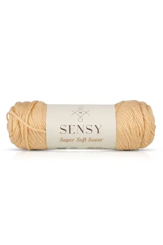 Premium Super Soft Saver Qo'lda To'qish Ip Cardigan Sviter Ip Shal Beret Ip Yorug'lik Ip To'q Krem - To'q Krem 
