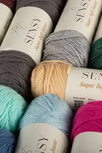 Premium Super Soft Saver Qo'lda To'qish Ip Kardigan Ip Shпка Ip Adyol Uy Dekoratsiya Ipi Xantal-Xantal - 7