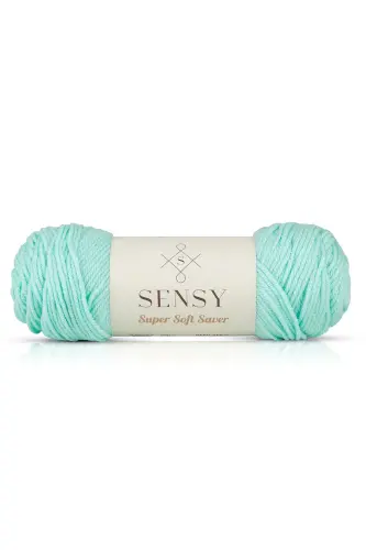 Premium Super Soft Saver El Örgü Ipi Kazak Ip Şal Bere Ipliği Battaniye Ev Dekorasyon Ipi Mint-Mint - 1
