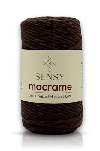 Premium Taranan Makrome Makrame Hobi Ipi Acı Kahve-Acı Kahve 