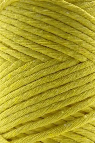 Premium Taranan Makrome Makrame Hobi Ipi Açık Sarı-Açık Sarı - 2