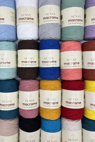 Premium Taranan Makrome Makrame Hobi Ipi Beyaz-Beyaz - 8