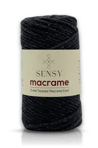 Premium Taranan Makrome Makrame Hobi Ipi Koyu Gri-Koyu Gri 