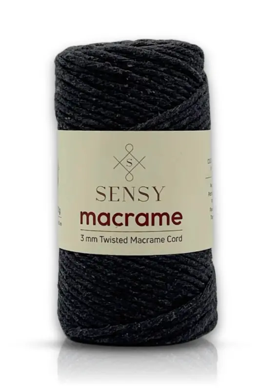 Premium Taranan Makrome Makrame Hobi Ipi Koyu Gri-Koyu Gri - 1