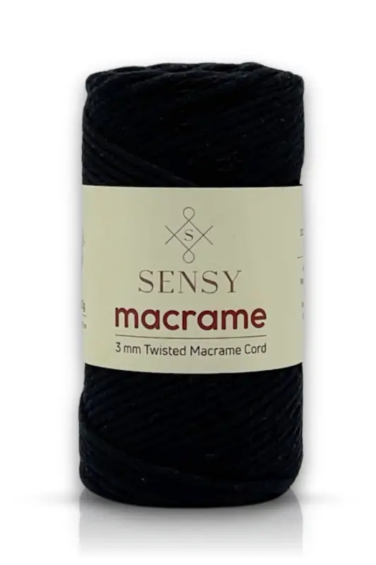 Premium Taranan Makrome Makrame Hobi Ipi Siyah-Siyah - SENSY
