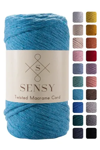 Premium Taranan Makrome Makrame Hobi Ipi Turkuaz-Turkuaz 