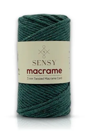 Premium Taranan Makrome Makrame Hobi Ipi Yeşil-Yeşil 