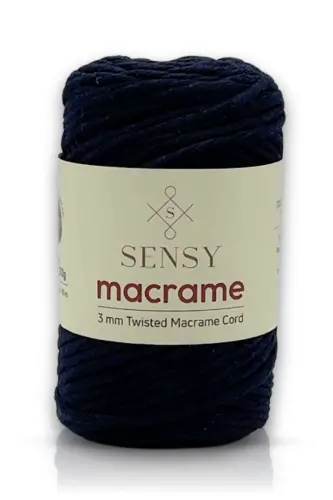 Premium Taranan Makrome Makrame Xobbi Ipi Lachivert-Lachivert 