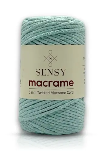 Premium Taranan Makrome Makrame Xobbi İpi Mint-Mint 