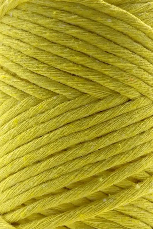 Premium Taranan Makrome Makrame Xobbi Ipi Ochiq Sariq-Ochiq Sariq - 2