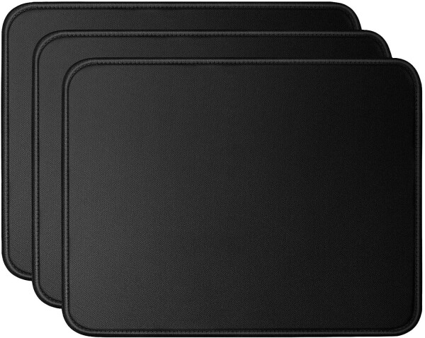 Premium-Textured, Stitched Edge, Large Mouse Pad. Natural Non-Slip Rubber Base. Mousepad for Laptop, Computer & PC, 11 x 8.7 inches, Black. - 9