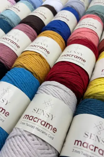 Premium Twisted Macrame Rope Hobby Yarn Lilac-Lilac - 4