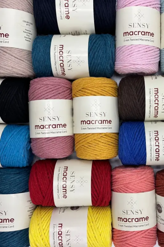 Premium Twisted Macrame Rope Hobby Yarn Lilac-Lilac - 8