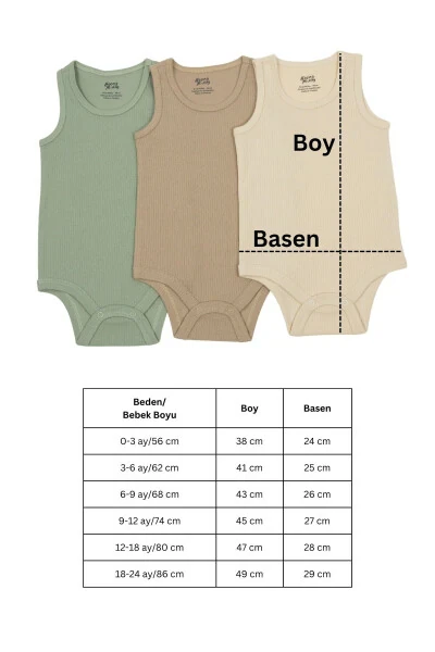 Премиум хлопковый трикотажный комплект из 3 боди для младенцев, 100% органический хлопок, на кнопках, без рукавов. - 5