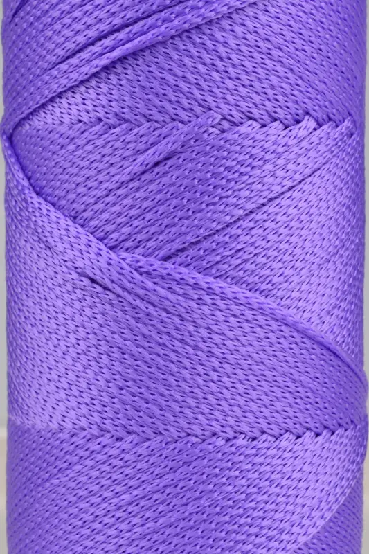 Premiyum 400 gr Poliester Makrame Ip 2 Mm 2li Set Lila Makrame Ip Supla Çanta Ip No: 4 - Lila - 3